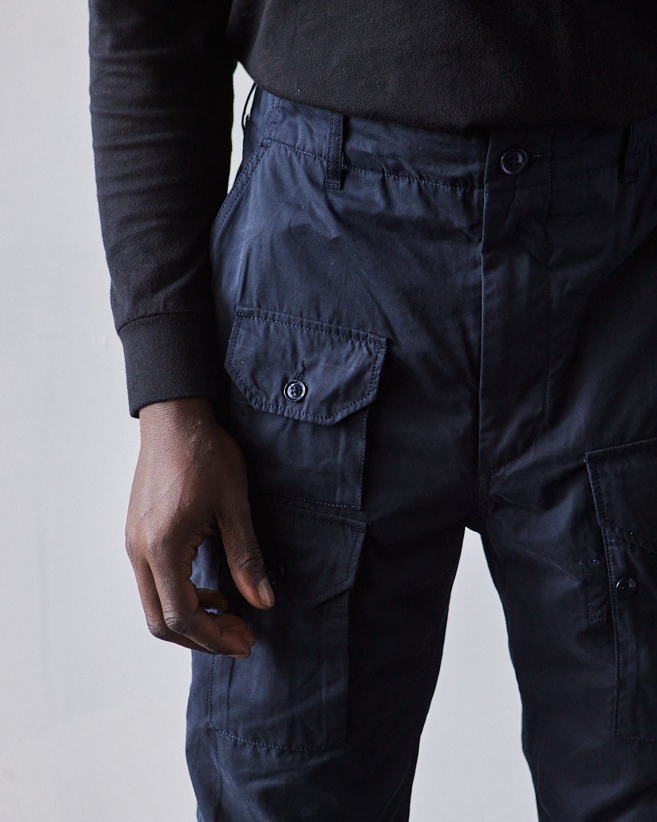 Engineered Garments Flight Pant, Dk Navy Coated Cloth – Glasswing