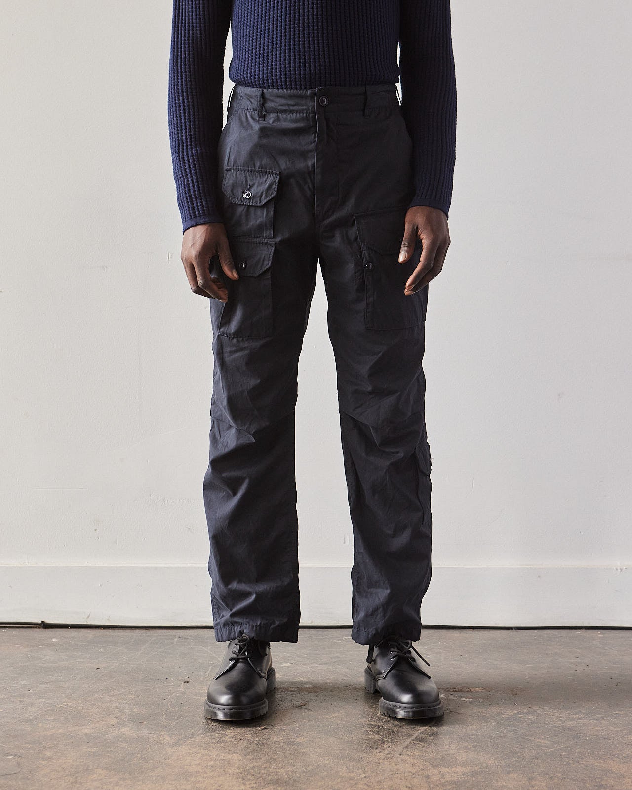 Engineered Garments Flight Pant, Dk Navy Coated Cloth | Glasswing