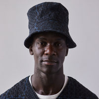 Engineered Garments Geo Jacquard Bucket Hat, Black/Navy