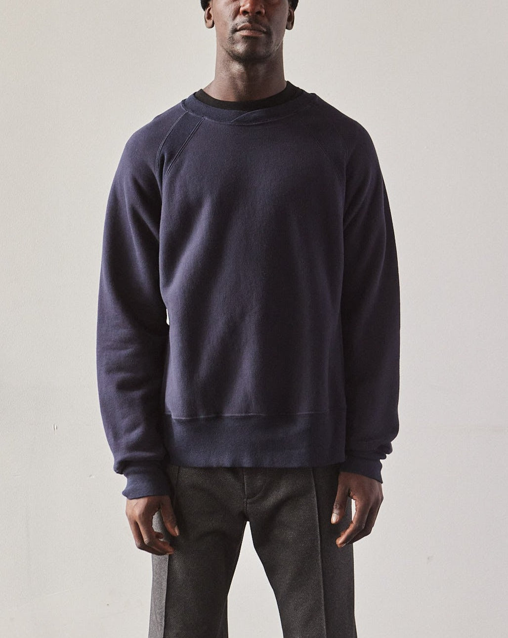 Engineered Garments Heavy Fleece Raglan Crew, Navy