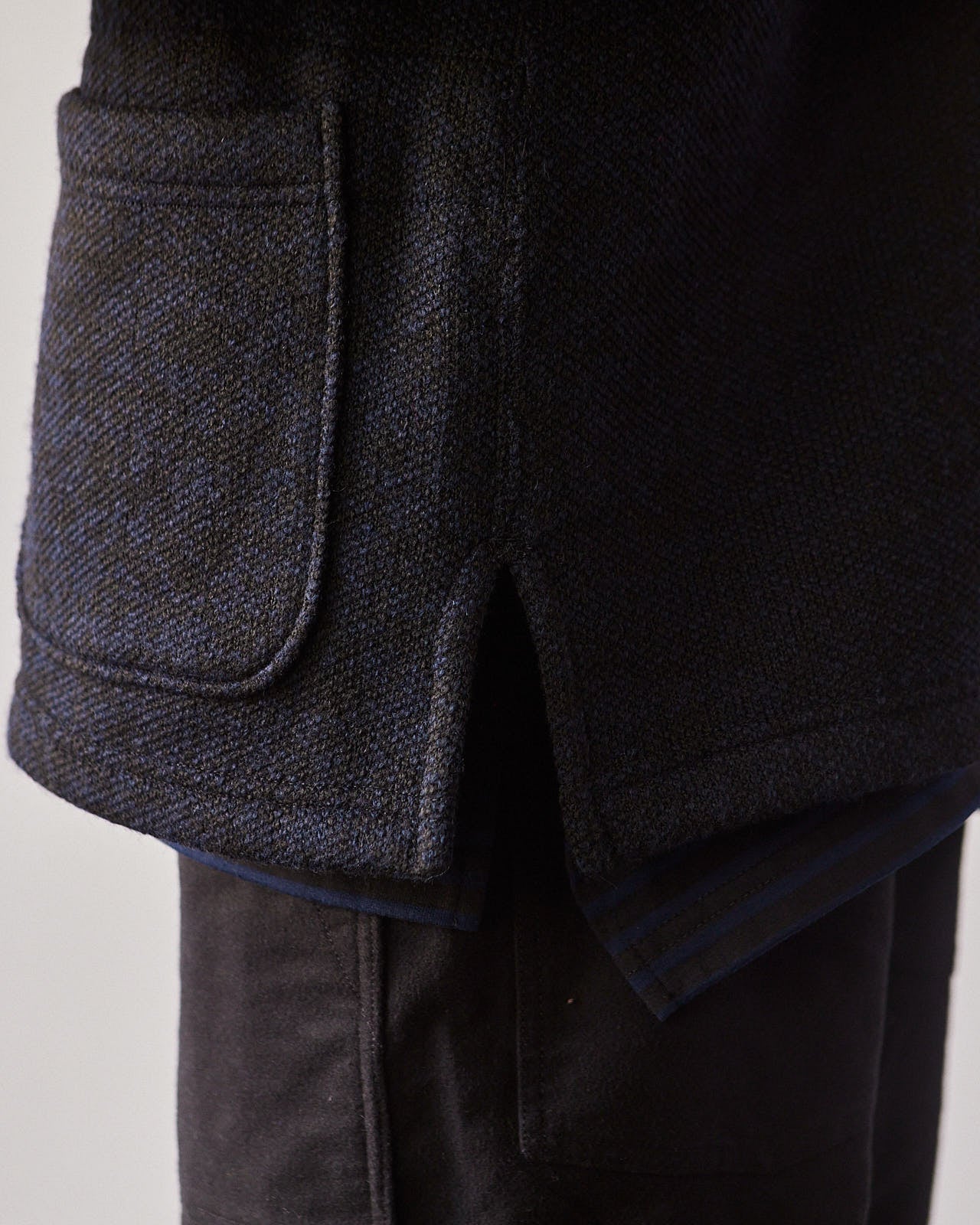 Engineered Garments Knit Cardigan Jacket, Navy/Black