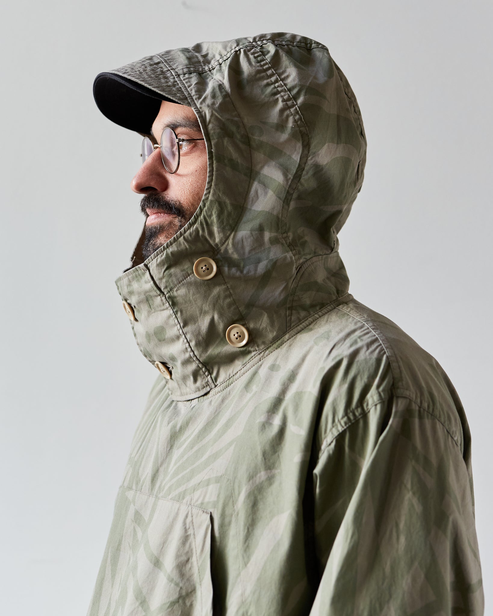 Engineered Garments Over Parka, Khaki/Olive | Glasswing