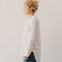 Engineered Garments Patchwork Rounded Collar Shirt, White