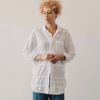 Engineered Garments Patchwork Rounded Collar Shirt, White