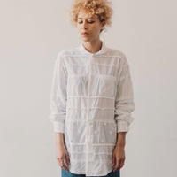 Engineered Garments Patchwork Rounded Collar Shirt, White