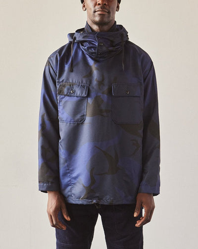 Engineered Garments Poly Cagoule Shirt, Navy Seagull Print