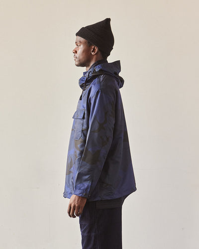 Engineered Garments Poly Cagoule Shirt, Navy Seagull Print