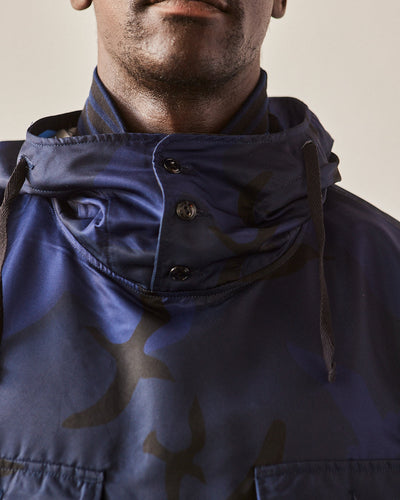 Engineered Garments Poly Cagoule Shirt, Navy Seagull Print