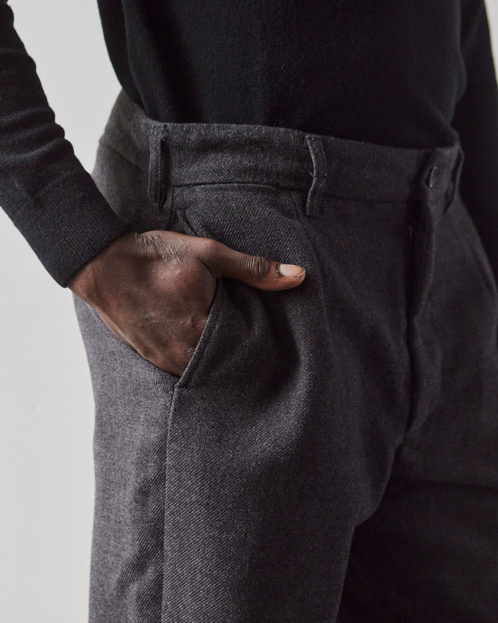 Engineered Garments Polyester Serge Andover Pant, Charcoal | Glasswing