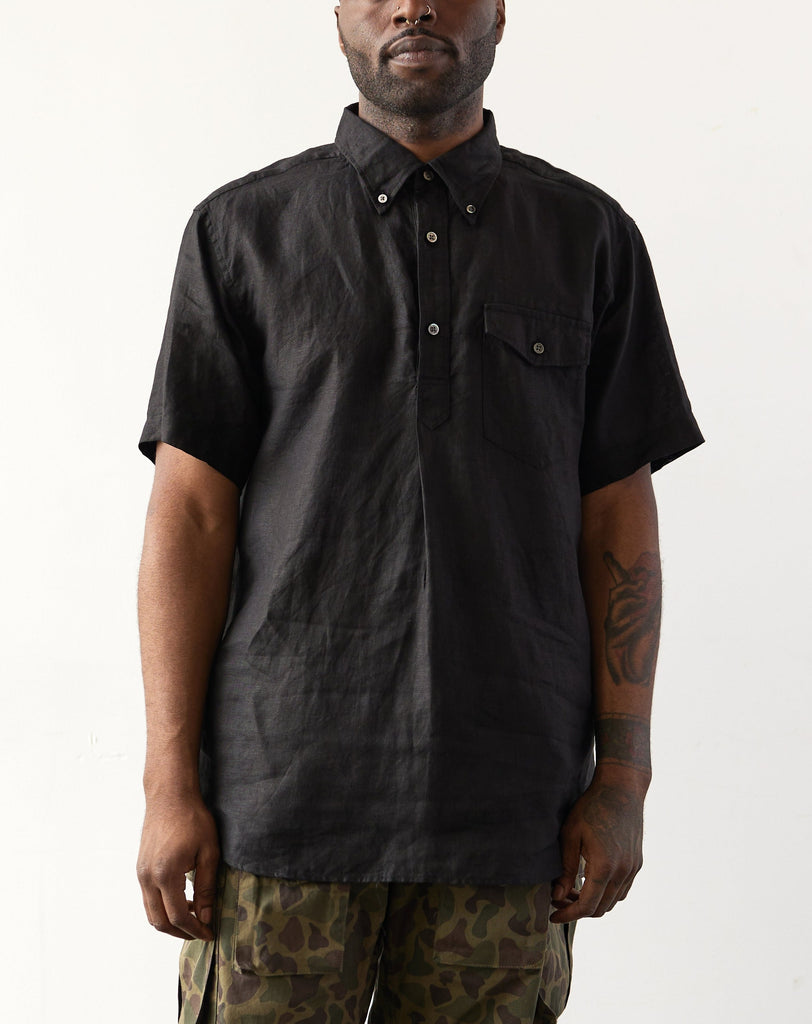 Engineered Garments Popover BD Shirt, Black | Glasswing