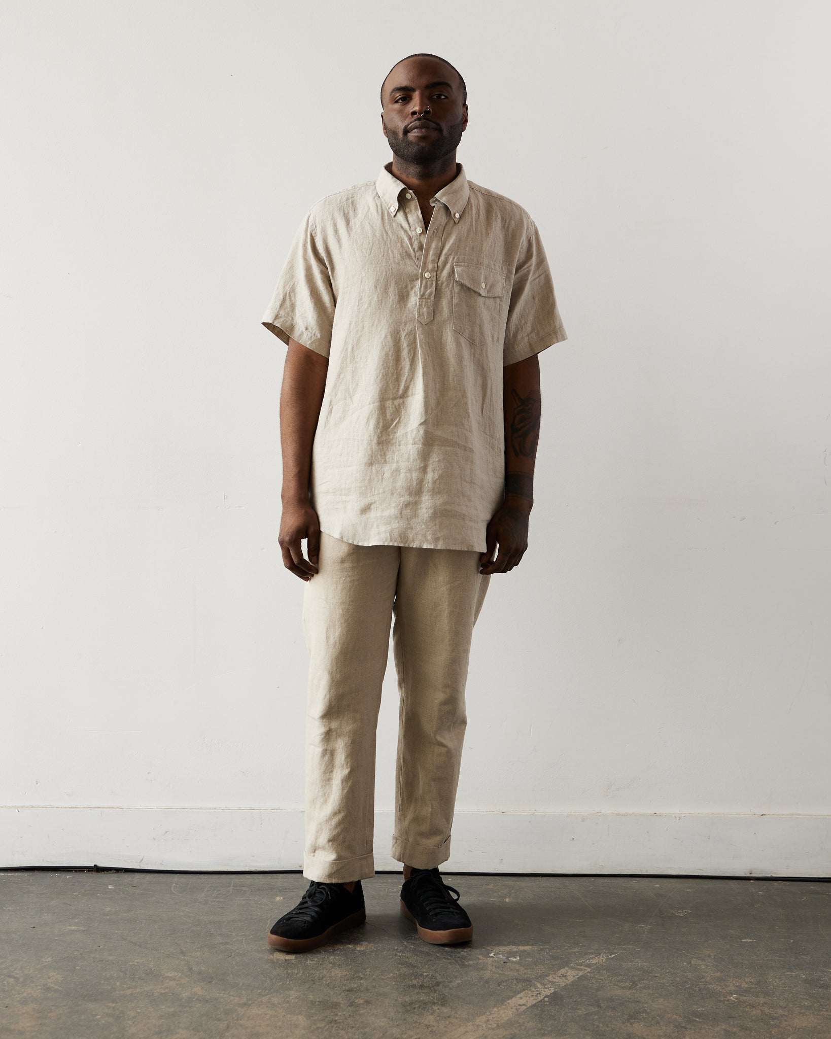 Engineered Garments Popover BD Shirt, Natural | Glasswing