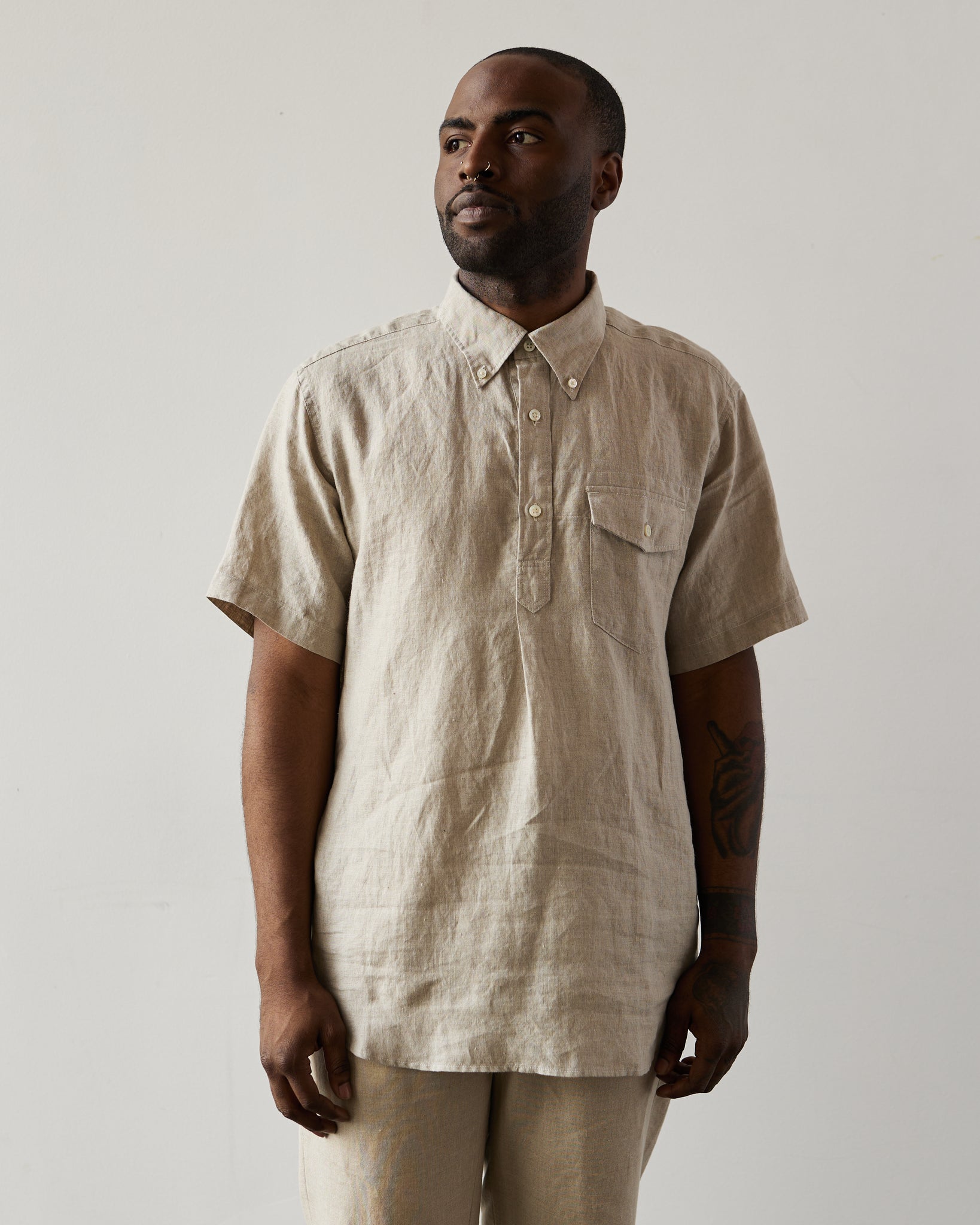 Engineered Garments Popover BD Shirt, Natural