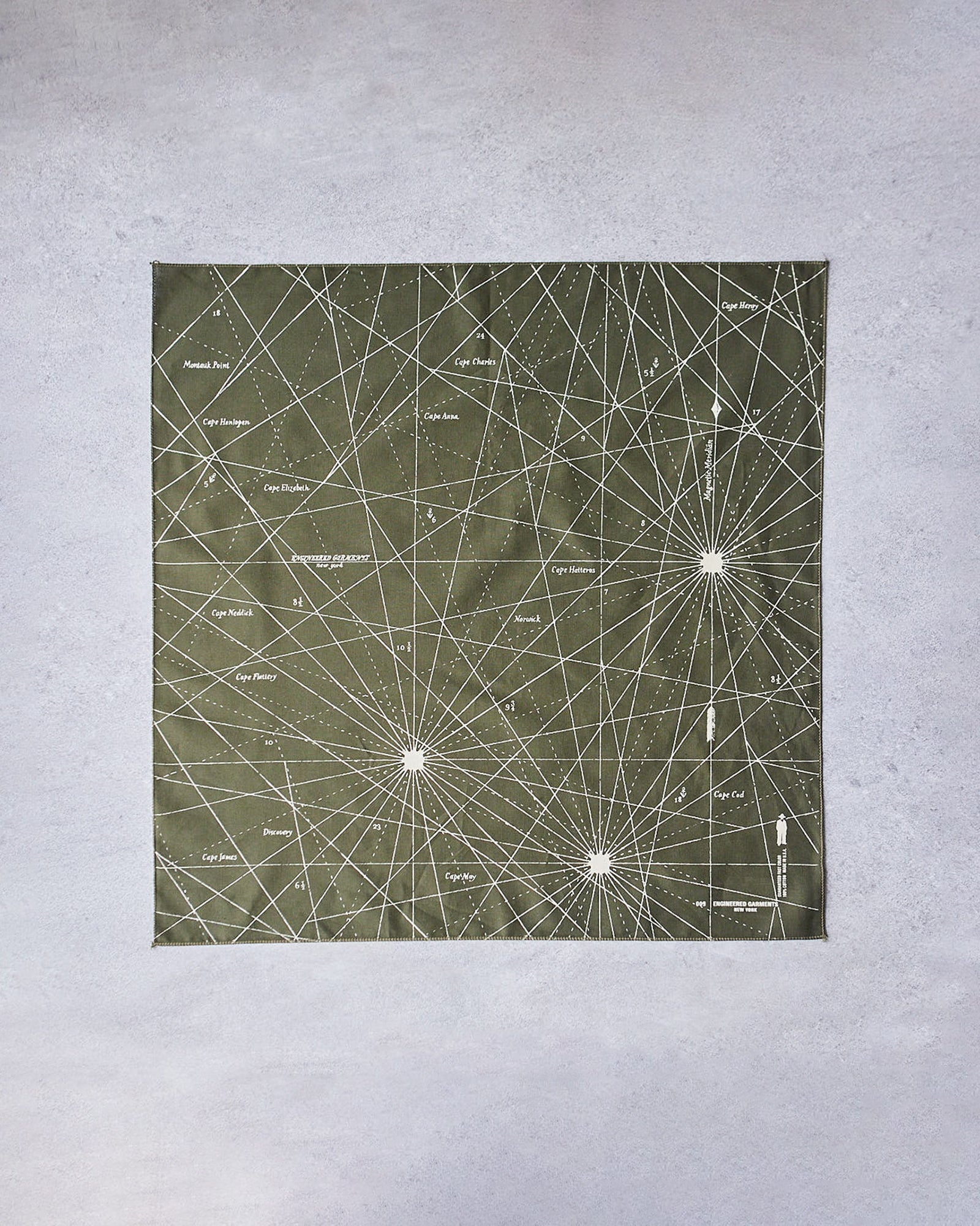 Engineered Garments|FASHION PROPS (Printed Bandana A - Engineered Garments Printed Bandana, Olive – Glasswing
