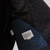 Engineered Garments Reefer Jacket, Black/Navy Geo Jacquard
