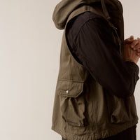 Engineered Garments Ripstop Field Vest, Olive