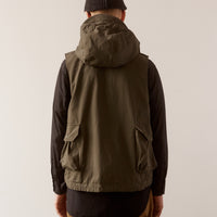 Engineered Garments Ripstop Field Vest, Olive