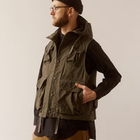 Engineered Garments Ripstop Field Vest, Olive