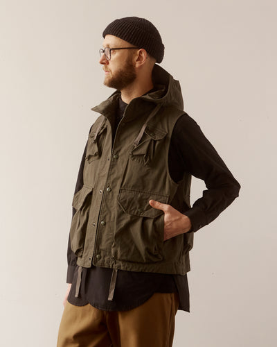 Engineered Garments Ripstop Field Vest, Olive