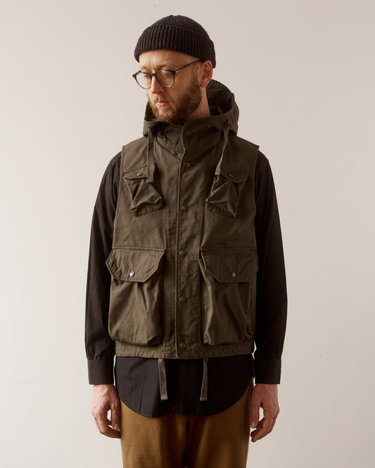 Engineered Garments Ripstop Field Vest, Olive