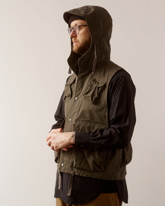 Engineered Garments Ripstop Field Vest, Olive