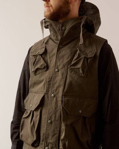 Engineered Garments Ripstop Field Vest, Olive