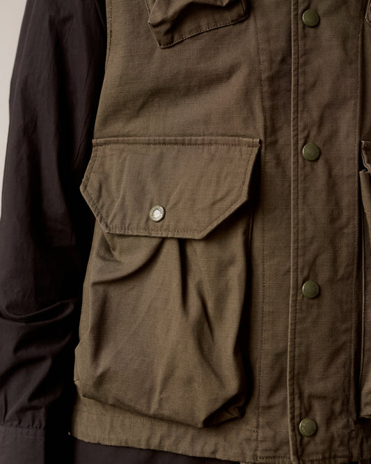 Engineered Garments Ripstop Field Vest, Olive