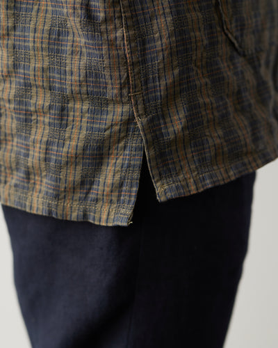 Engineered Garments Seersucker Camp Shirt, Olive