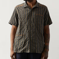 Engineered Garments Seersucker Camp Shirt, Olive