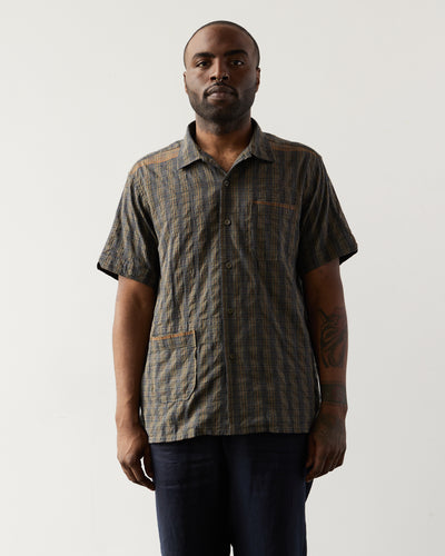 Engineered Garments Seersucker Camp Shirt, Olive