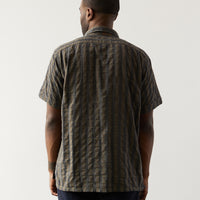 Engineered Garments Seersucker Camp Shirt, Olive