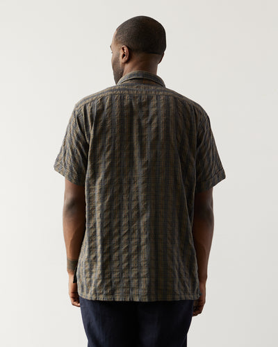 Engineered Garments Seersucker Camp Shirt, Olive