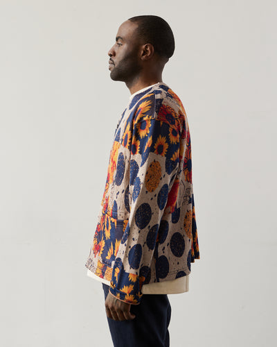 Engineered Garments Sunflower Knit Cardigan, Red/Navy