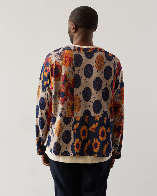 Engineered Garments Sunflower Knit Cardigan, Red/Navy