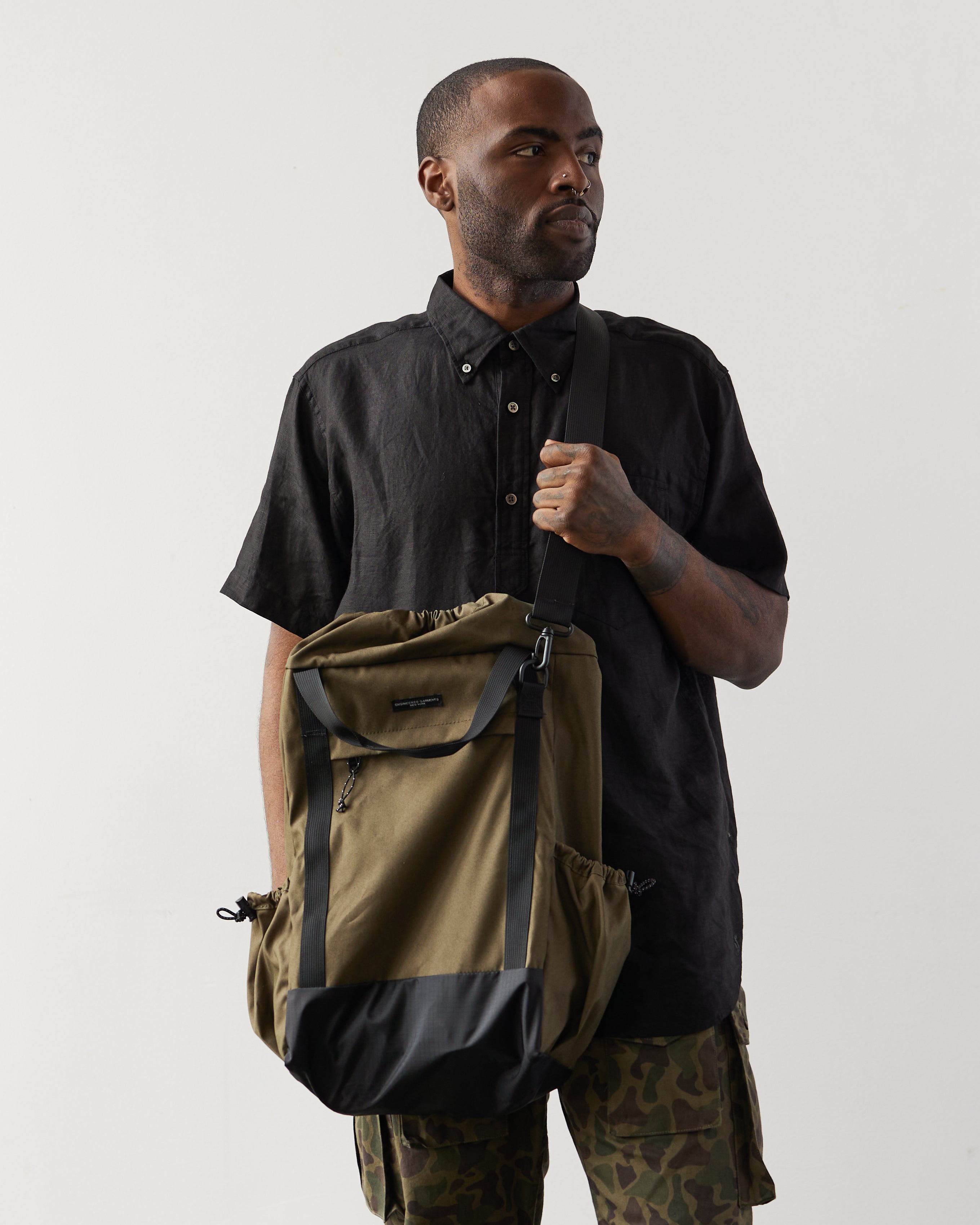 Engineered Garments UL 3-Way Bag, Olive – Glasswing