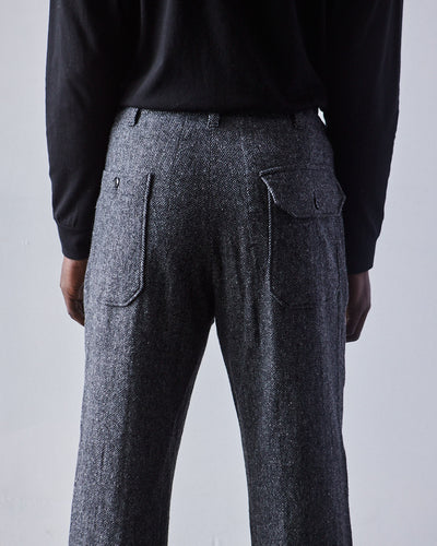 Engineered Garments Wool Carlyle Pant, Grey Herringbone