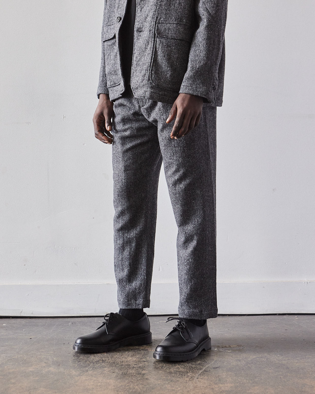 Engineered Garments Wool Carlyle Pant, Grey Herringbone | Glasswing