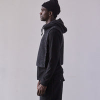 Engineered Garments Wool Hooded Interliner, Charcoal Shaggy Knit