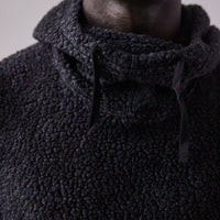 Engineered Garments Wool Hooded Interliner, Charcoal Shaggy Knit