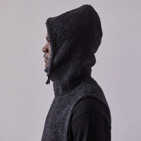 Engineered Garments Wool Hooded Interliner, Charcoal Shaggy Knit