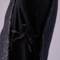 Engineered Garments Wool Hooded Interliner, Charcoal Shaggy Knit