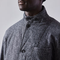 Engineered Garments Wool Loiter Jacket, Grey Herringbone