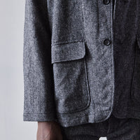 Engineered Garments Wool Loiter Jacket, Grey Herringbone