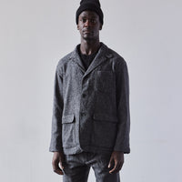 Engineered Garments Wool Loiter Jacket, Grey Herringbone