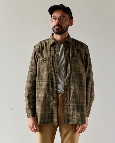 Engineered Garments Work Shirt, Olive/Brown