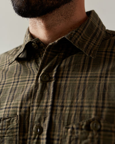 Engineered Garments Work Shirt, Olive/Brown