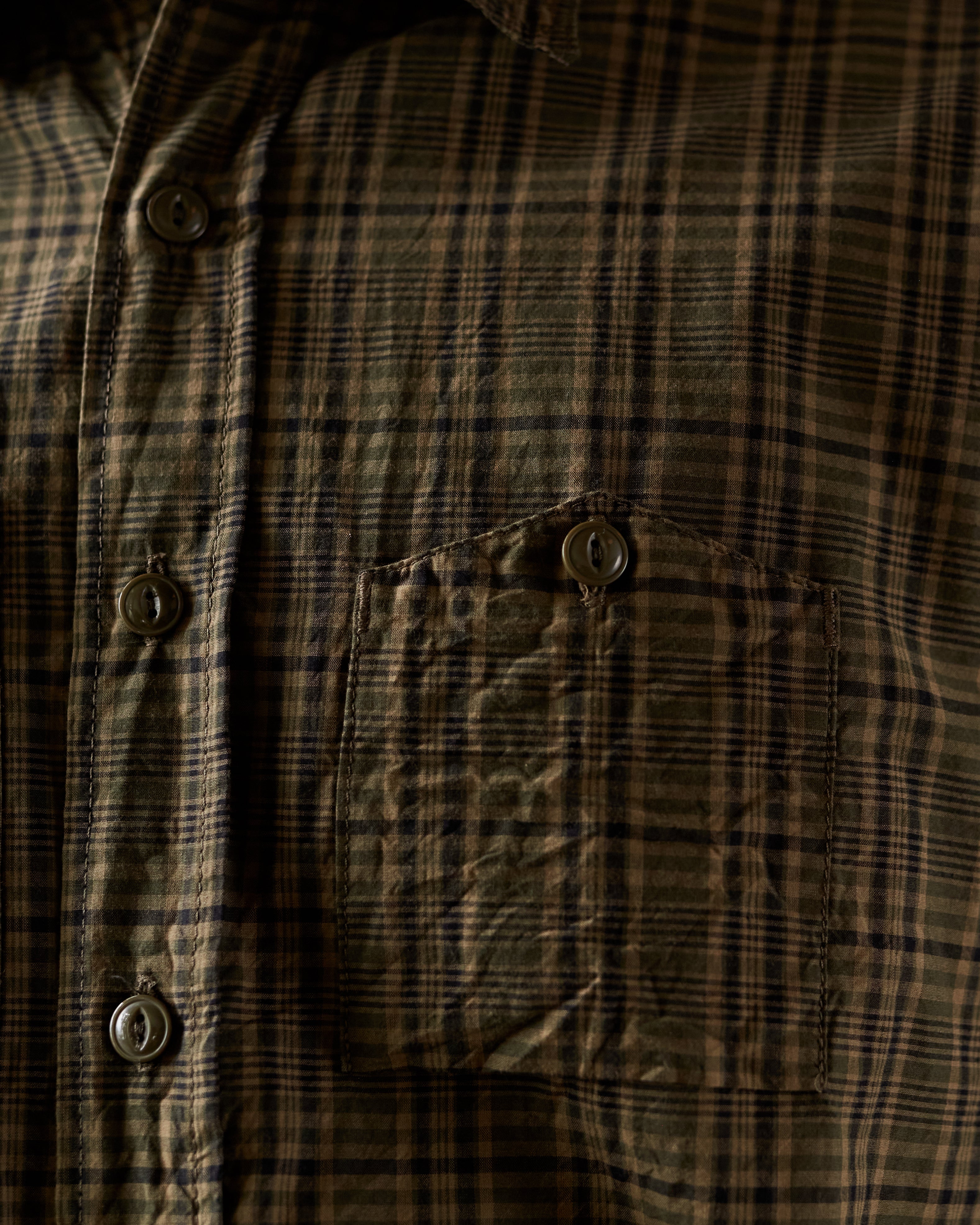 Engineered Garments Work Shirt, Olive/Brown – Glasswing
