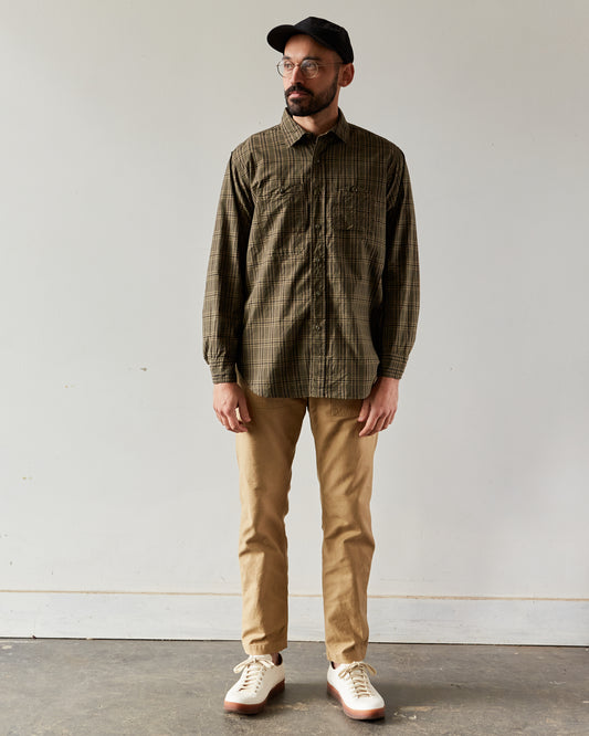 Engineered Garments Work Shirt, Olive/Brown