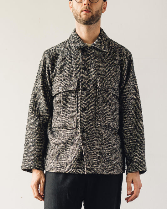 Evan Kinori Bellow Jacket, Wool Herringbone