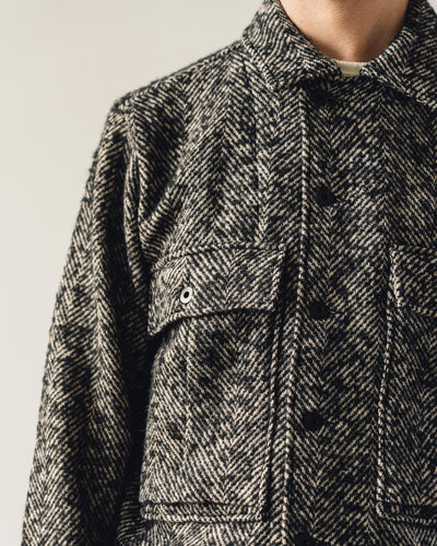 Evan Kinori Bellow Jacket, Wool Herringbone