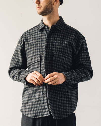 Evan Kinori Big Shirt, Black/Charcoal